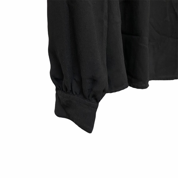 Lulus Picture This Black Long Sleeve Lace Top Sz M - Picture 4 of 12